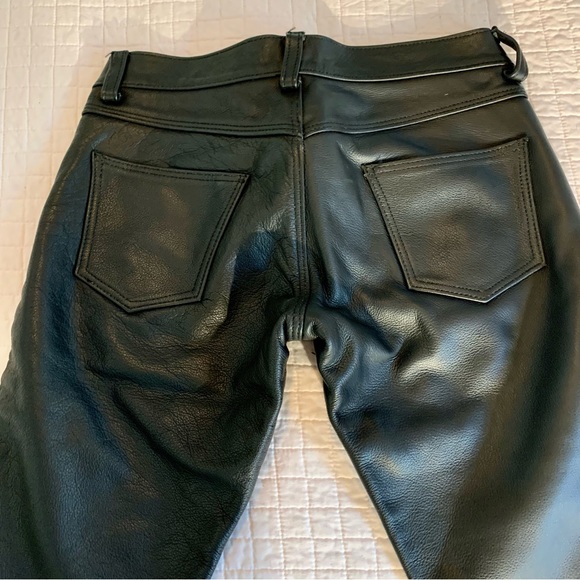 Lined Leather Bootcut Pants - Jeans Style Hot! 🔥 - Picture 3 of 5